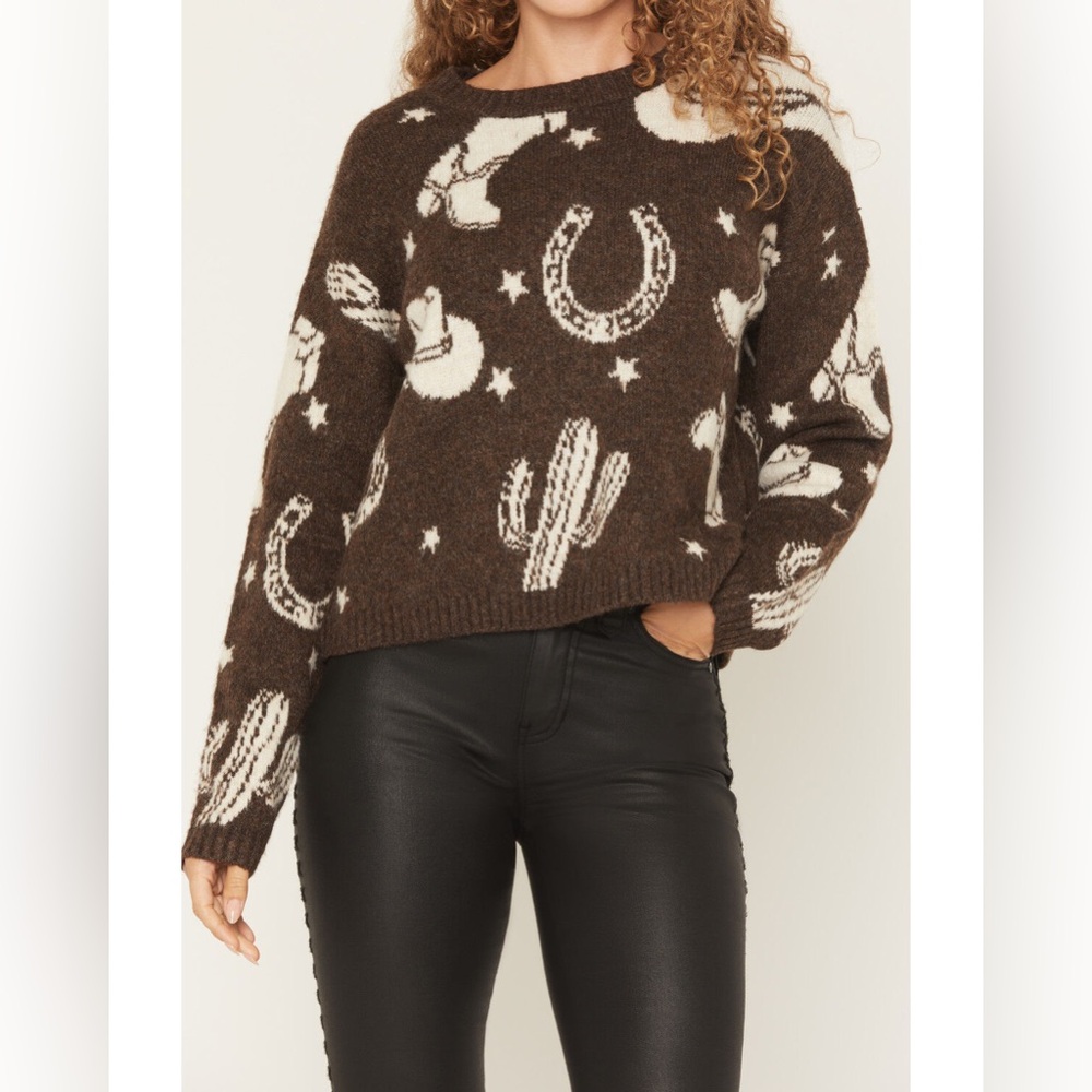 Idyllwind Saddleridge Western Conversation Print Sweater - Picture 3 of 9